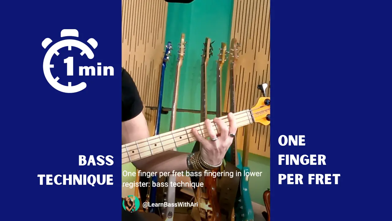 one finger per fret bass technique