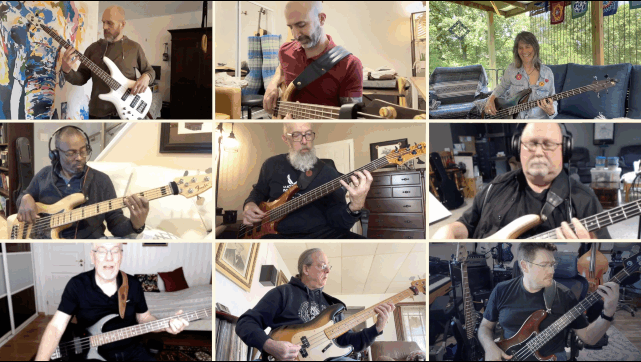Aris bass students practicing