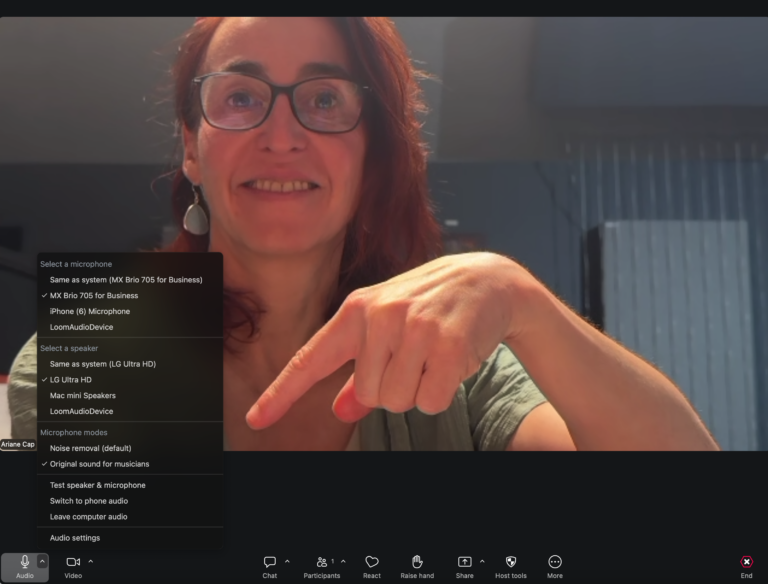 Original sound for musicians ON for zoom 2026
